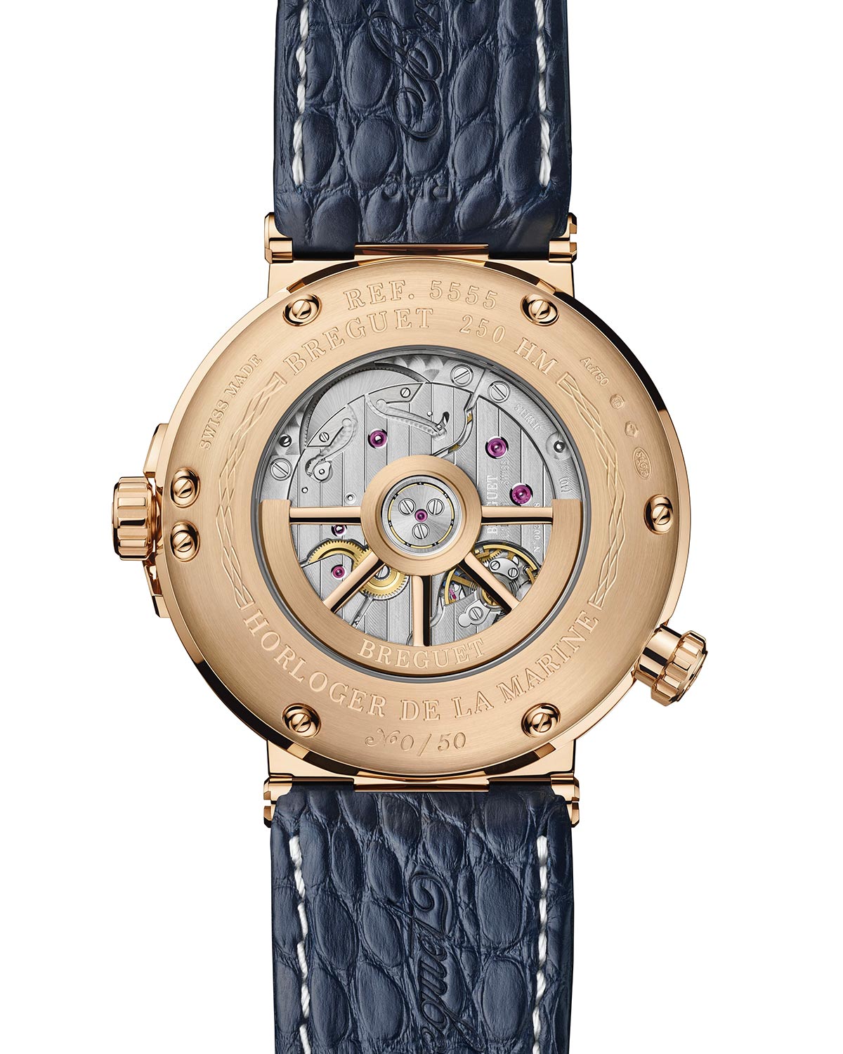 Breguet Marine Hora Mundi 5555 ra mắt với mặt số tráng men phát quang hiển thị giờ kép