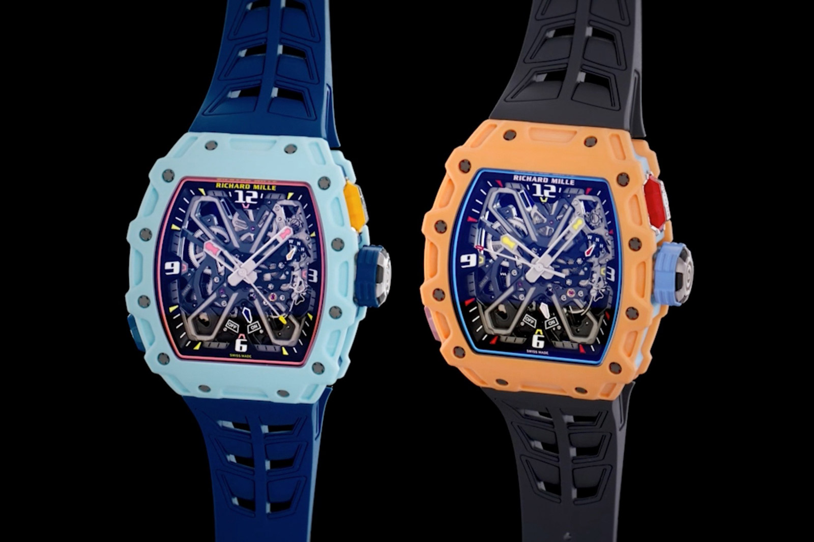 Richard Mille ra mắt các mẫu đồng hồ mới RM 35-03 Automatic Rafael Nadal với màu xanh nhạt và hồng phấn Quartz TPT