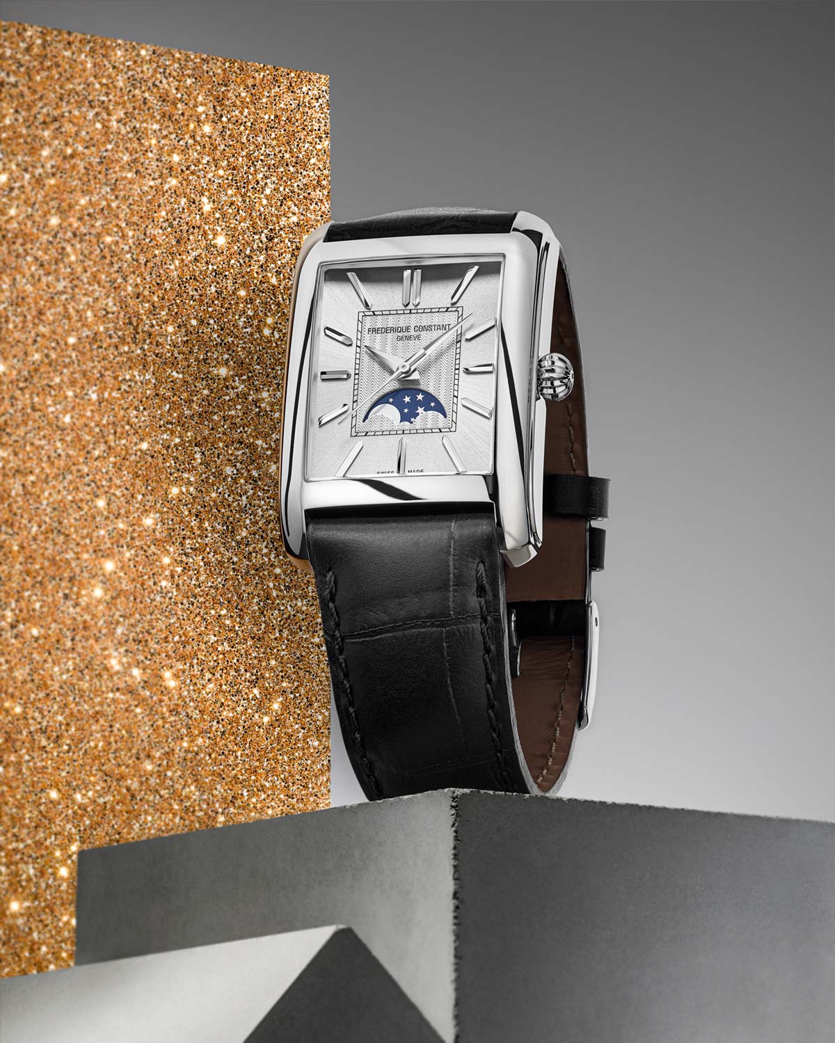 Frédérique Constant bổ sung Moonphase vào bộ sưu tập Classics Carrée của mình