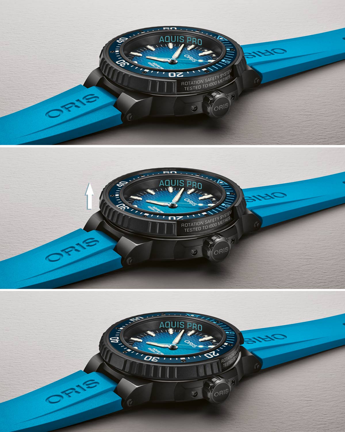 Oris ra mắt Aquis Pro 1000M với Hệ thống An toàn Xoay được cấp bằng sáng chế 2 Oris ra mắt Aquis Pro 1000M với Hệ thống An toàn Xoay được cấp bằng sáng chế