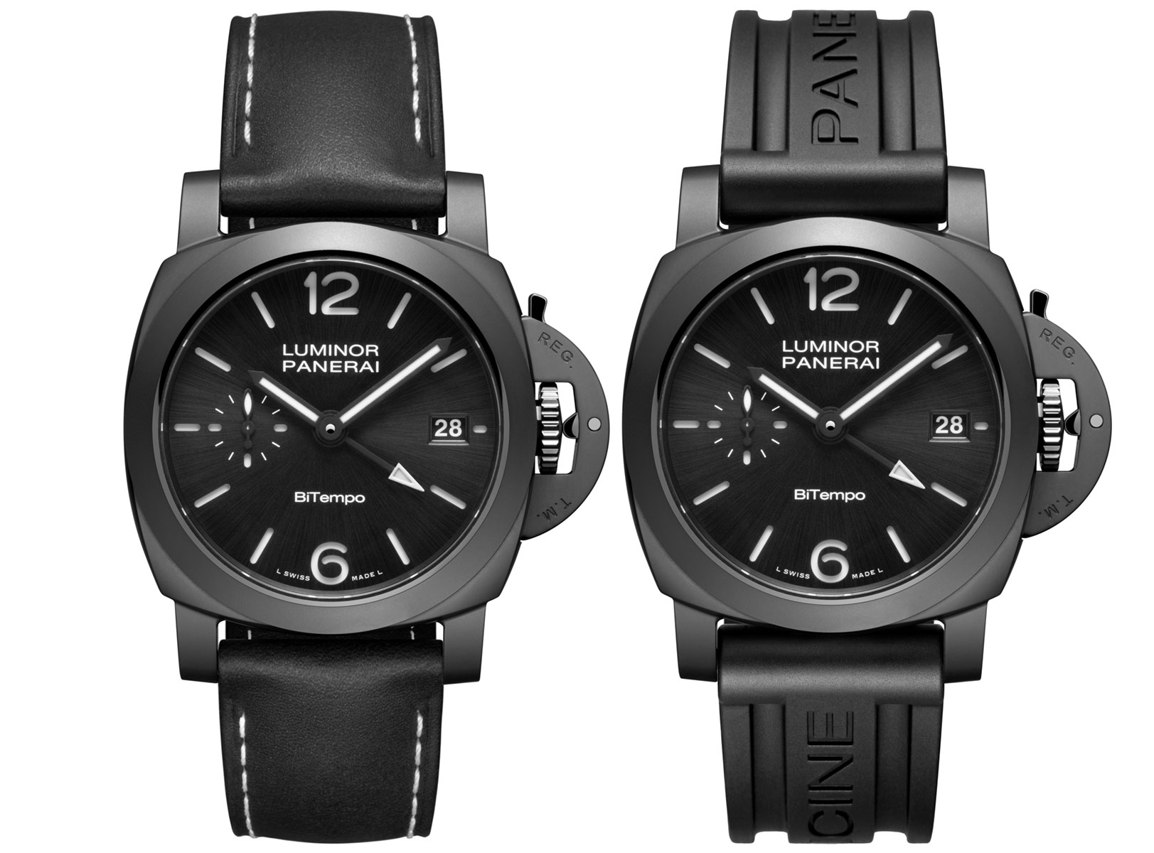Panerai Luminor GMT Ceramica PAM01460: chiếc Luminor 40 mm đầu tiên bằng gốm đen 8 Panerai Luminor GMT Ceramica PAM01460