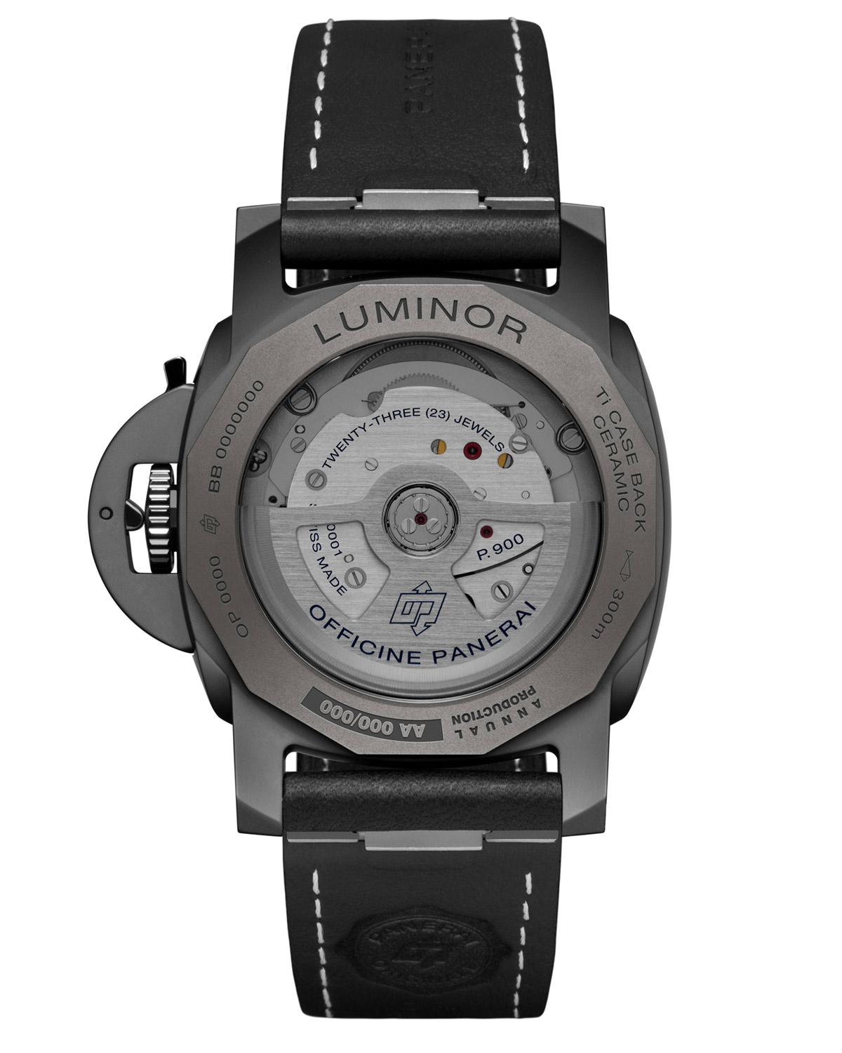 Panerai Luminor GMT Ceramica PAM01460: chiếc Luminor 40 mm đầu tiên bằng gốm đen 6 Panerai Luminor GMT Ceramica PAM01460