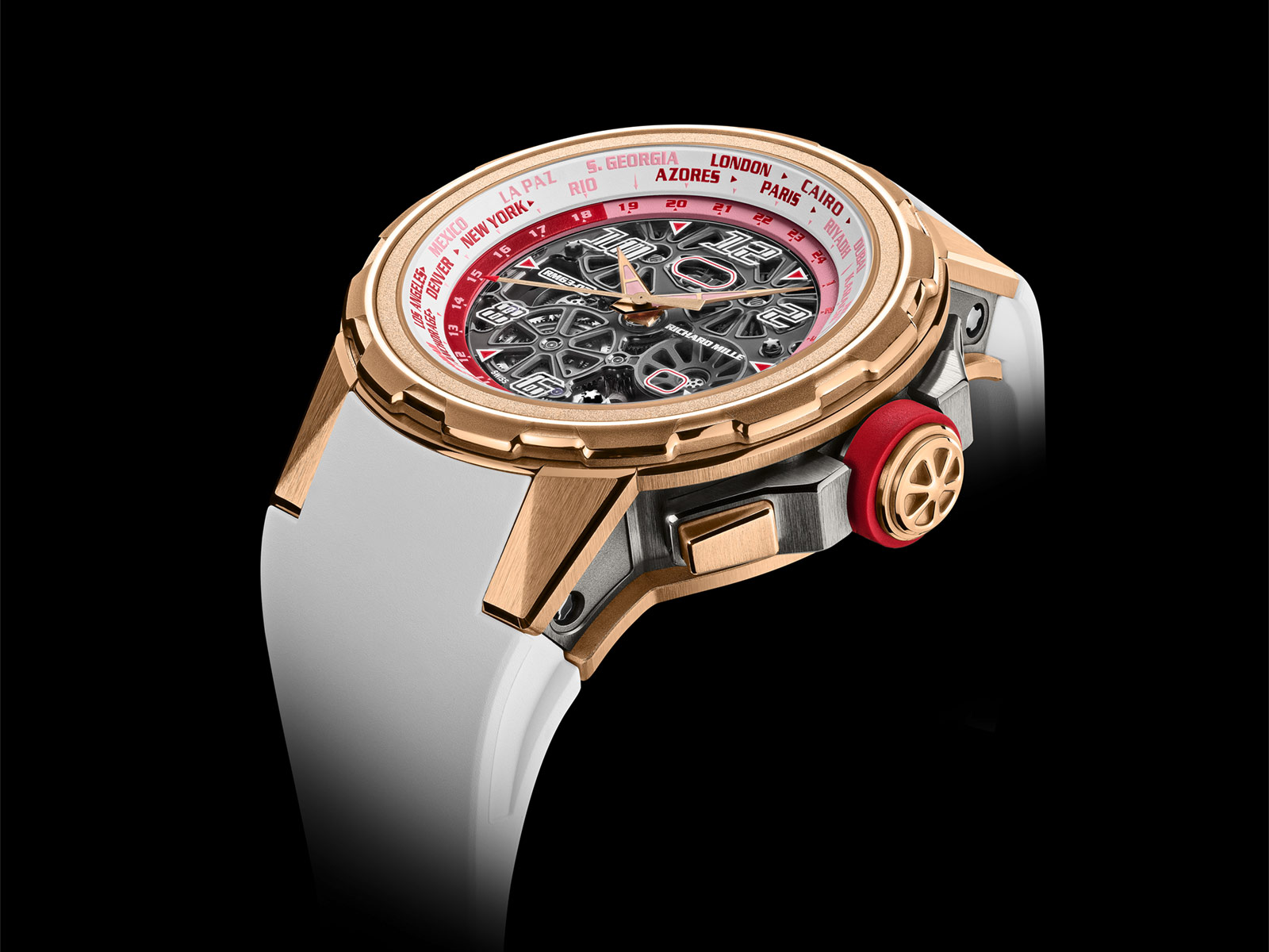 Richard Mille giới thiệu đồng hồ RM 63-02 Automatic Worldtimer bằng vàng đỏ và titan