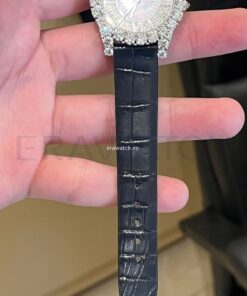 Dây đồng hồ Chopard nữ da cá sấu màu đen