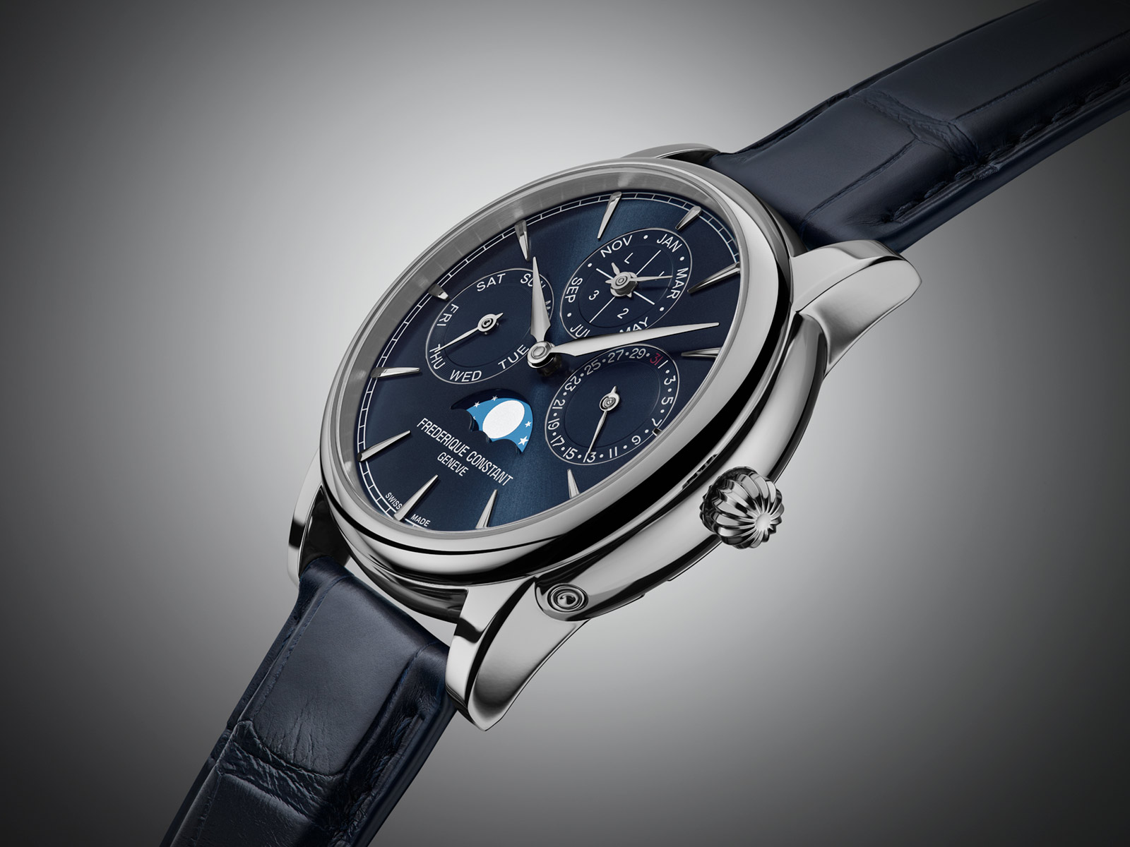 Frederique Constant giới thiệu ba phiên bản Perpetual Calendar Manufacture mới bằng thép và vàng 5 Frederique Constant Perpetual Calendar Manufacture FC-776N3H6