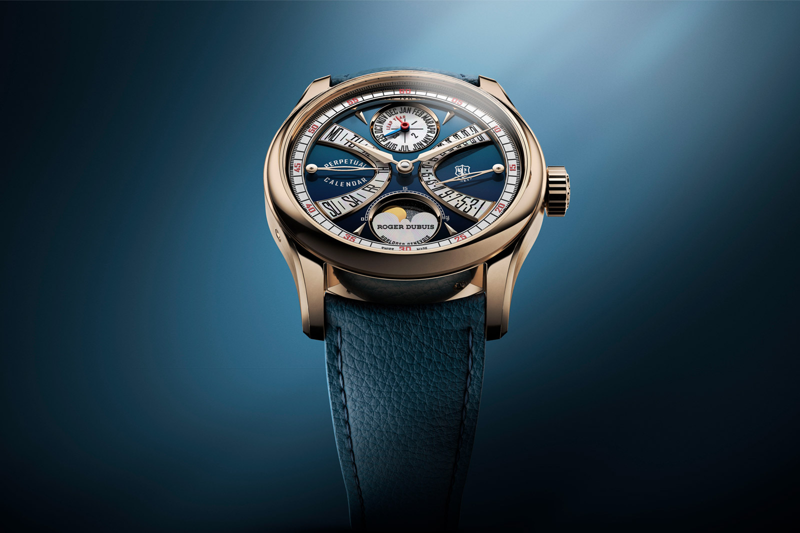 Roger Dubuis Hommage La Placide Phiên bản giới hạn: lịch vạn niên với màn hình hiển thị biretrograde