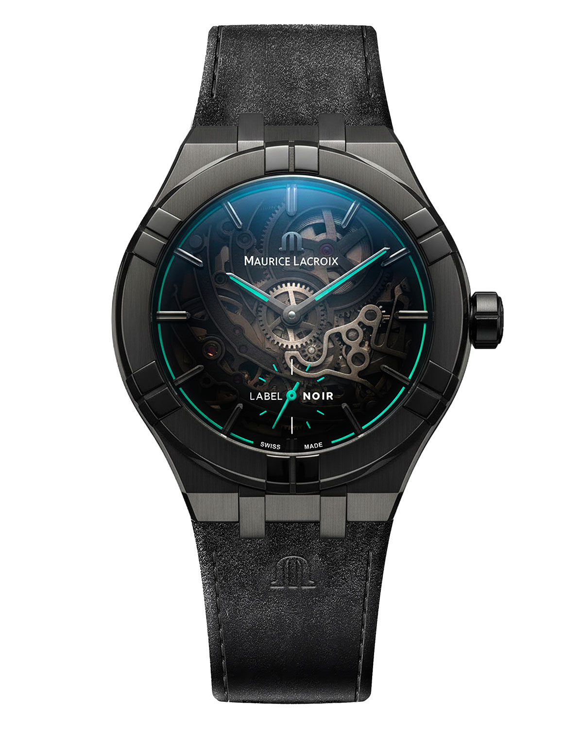 Maurice Lacroix giới thiệu dòng đồng hồ Label Noir Aikon Manufacture Skeleton. 3 Maurice Lacroix giới thiệu dòng đồng hồ Label Noir Aikon Manufacture Skeleton.