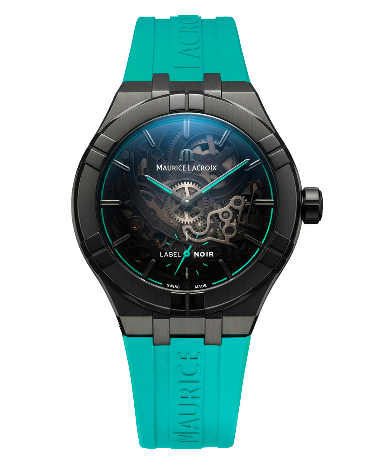 Maurice Lacroix giới thiệu dòng đồng hồ Label Noir Aikon Manufacture Skeleton. 6 Maurice Lacroix giới thiệu dòng đồng hồ Label Noir Aikon Manufacture Skeleton.