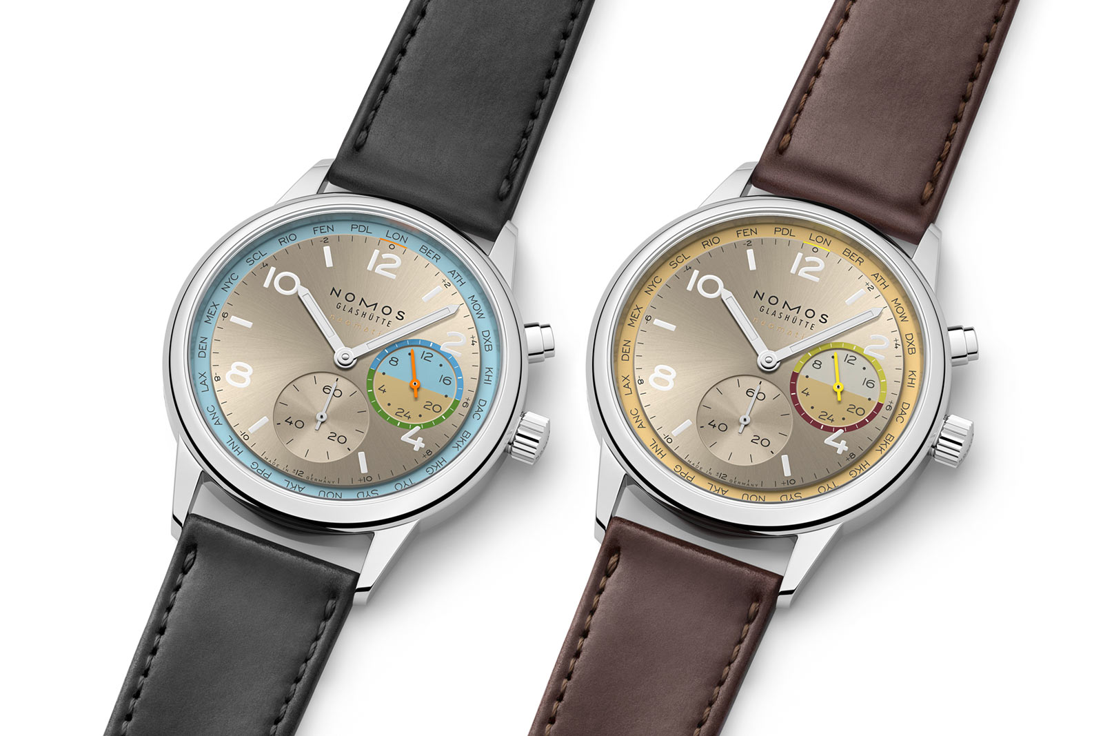 Du hành khắp thế giới cùng Nomos Glashütte: Ra mắt 2 phiên bản giới hạn Club Sport neomatik Worldtimer.