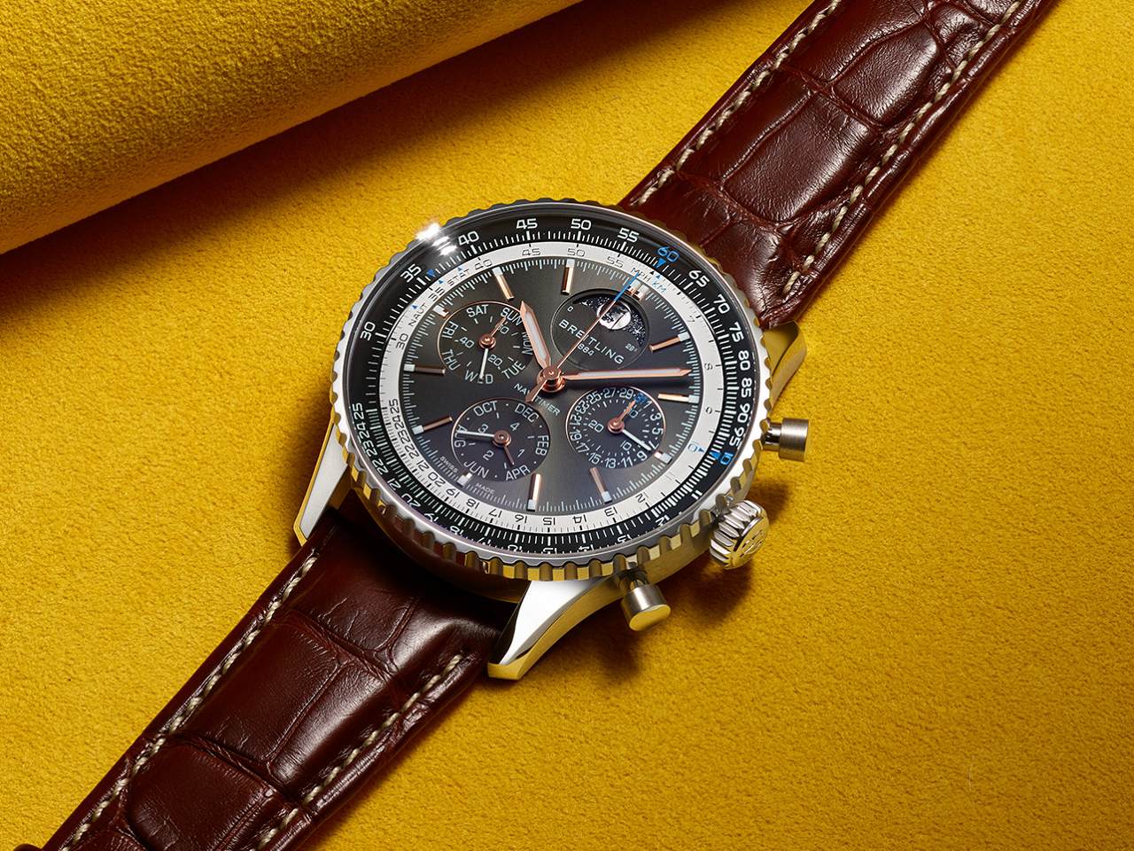 Các phiên bản mới bằng thép và bạch kim cho mẫu Breitling Navitimer B19 Chronograph 43 Perpetual Calendar