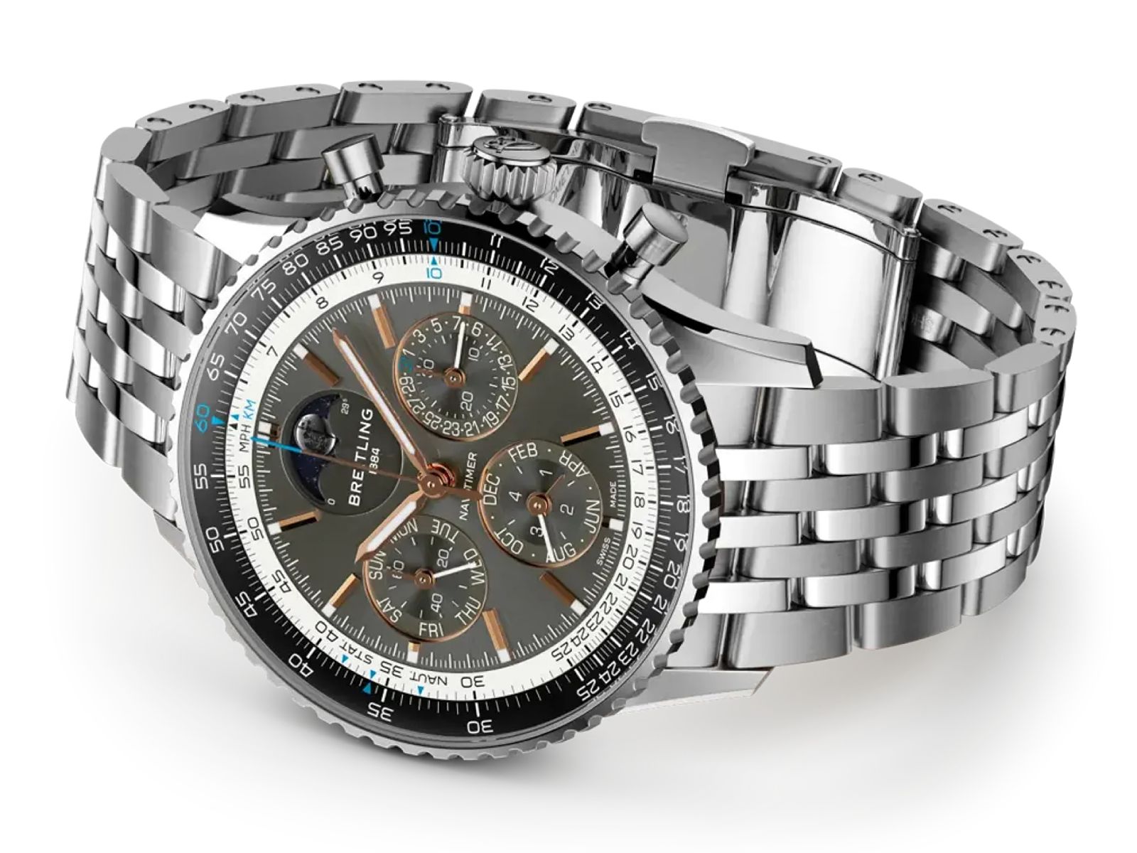 Các phiên bản mới bằng thép và bạch kim cho mẫu Breitling Navitimer B19 Chronograph 43 Perpetual Calendar