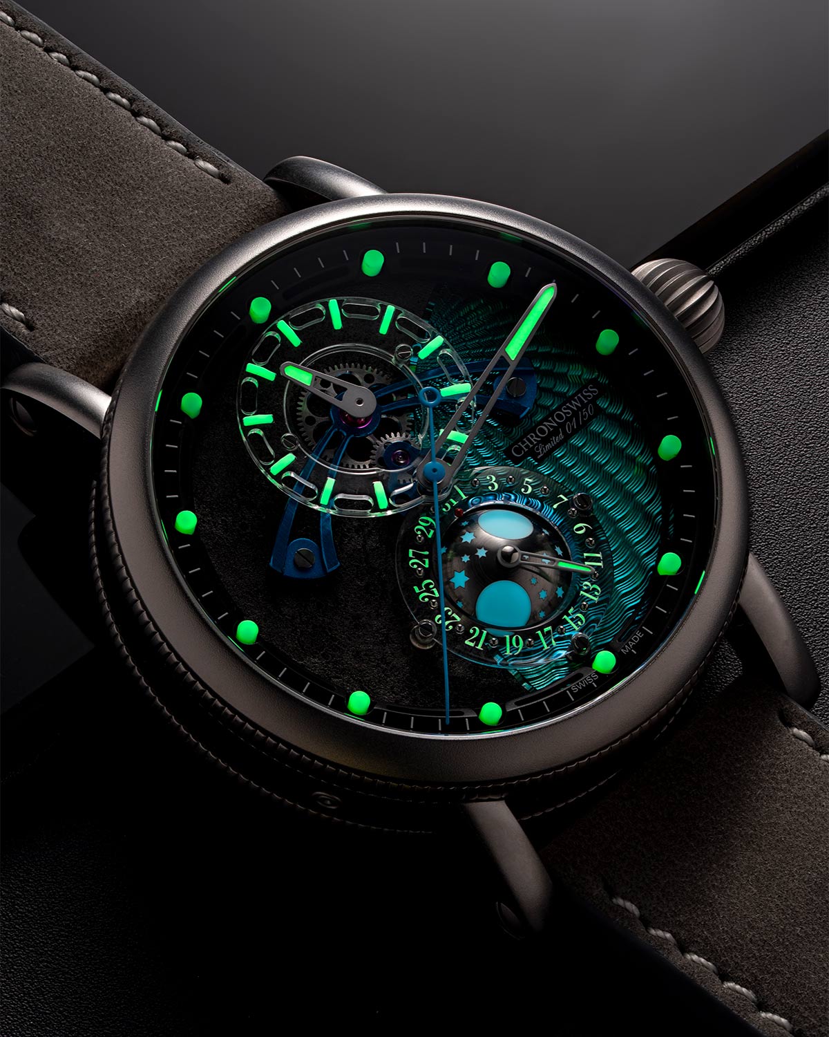 Đồng hồ Chronoswiss Space Timer Gravity: mặt số hiển thị chu kỳ mặt trăng 5 Đồng hồ Chronoswiss Space Timer Gravity: mặt số hiển thị chu kỳ mặt trăng