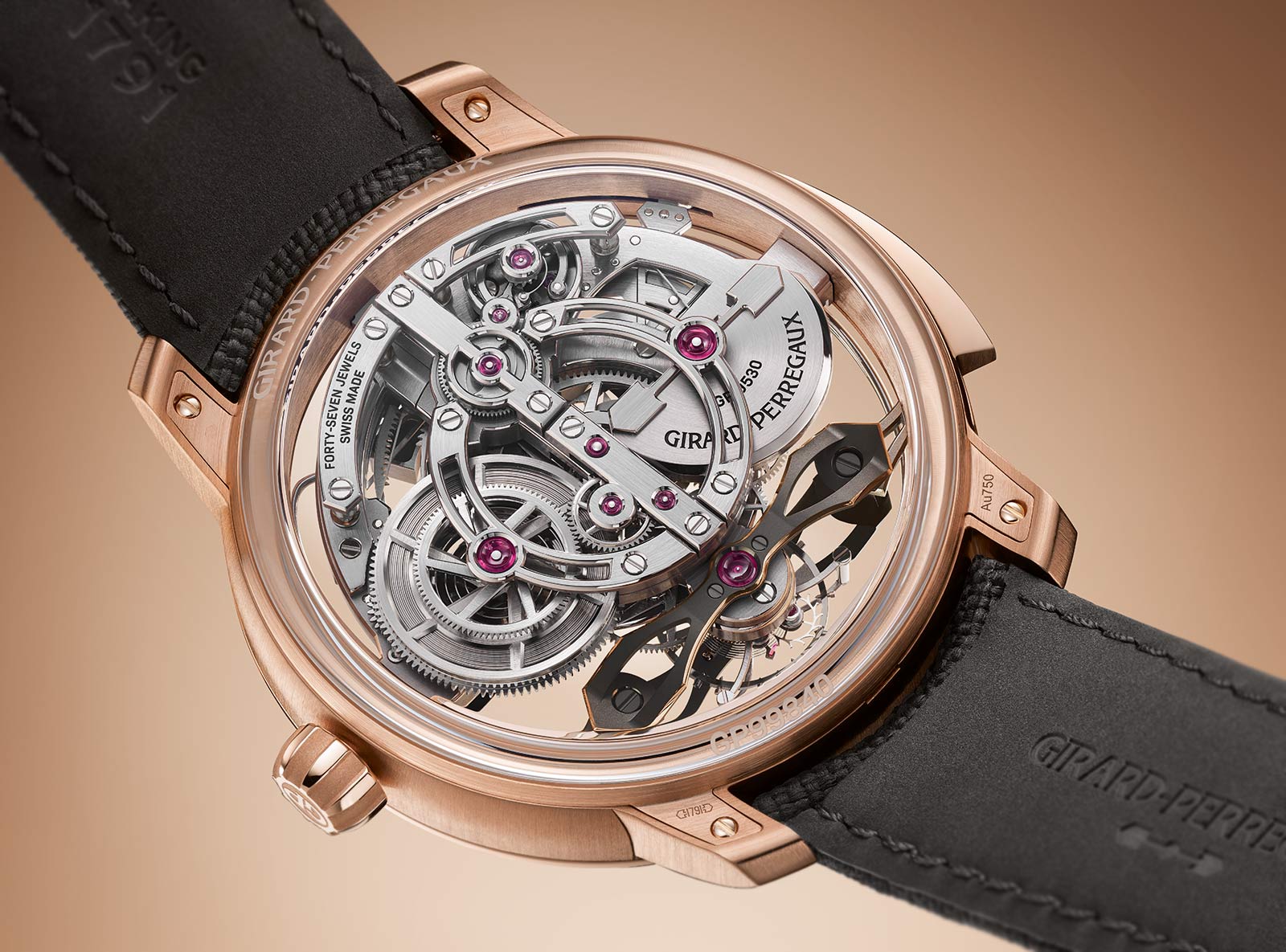 Girard-Perregaux ra mắt mẫu Minute Repeater Flying Bridges mới trang bị bộ máy Calibre GP9530