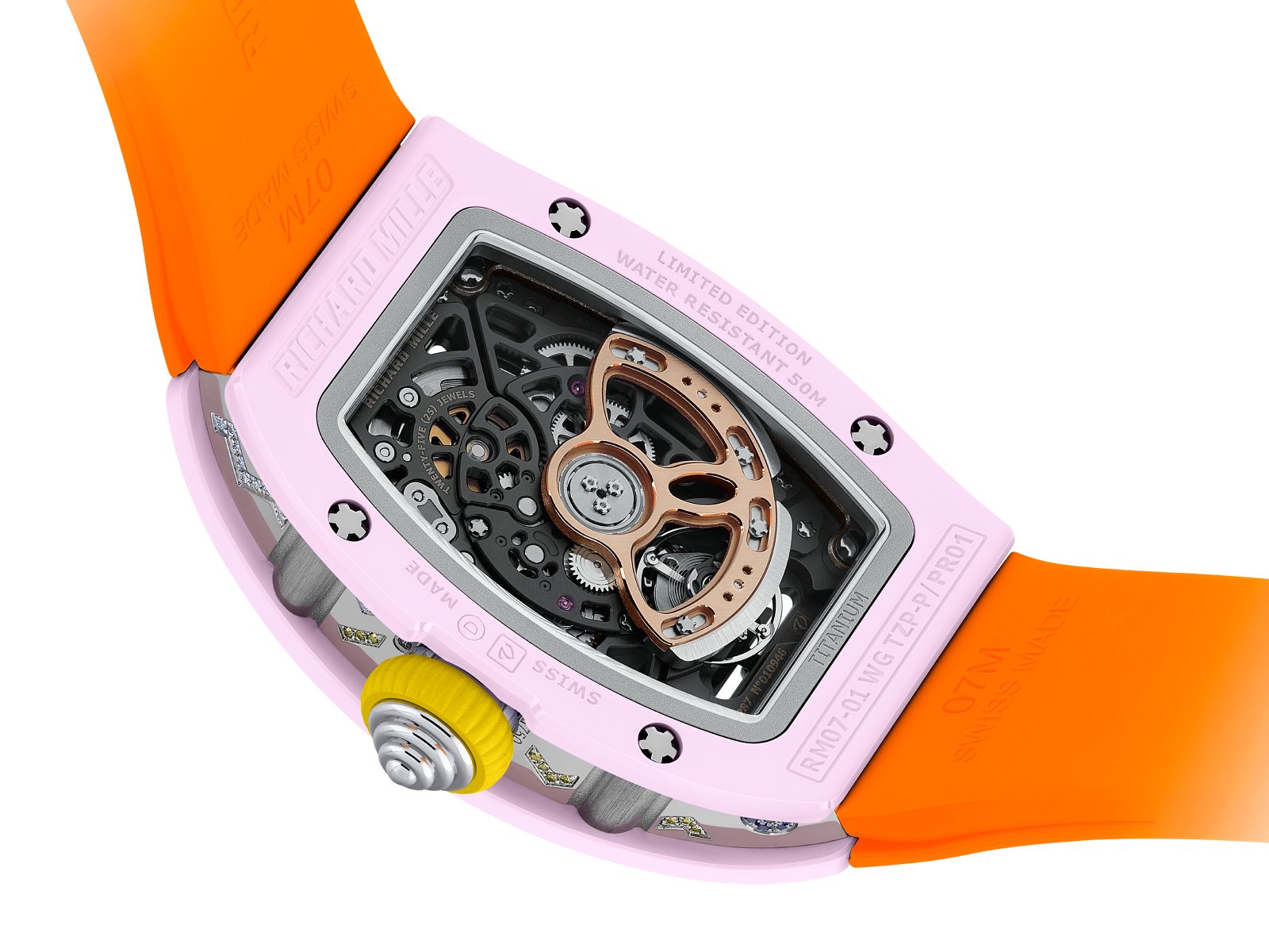 Richard Mille khép lại dòng RM 07-01 Coloured Ceramics bằng các phiên bản đính đá quý 10 Richard Mille khép lại dòng RM 07-01 Coloured Ceramics bằng các phiên bản đính đá quý