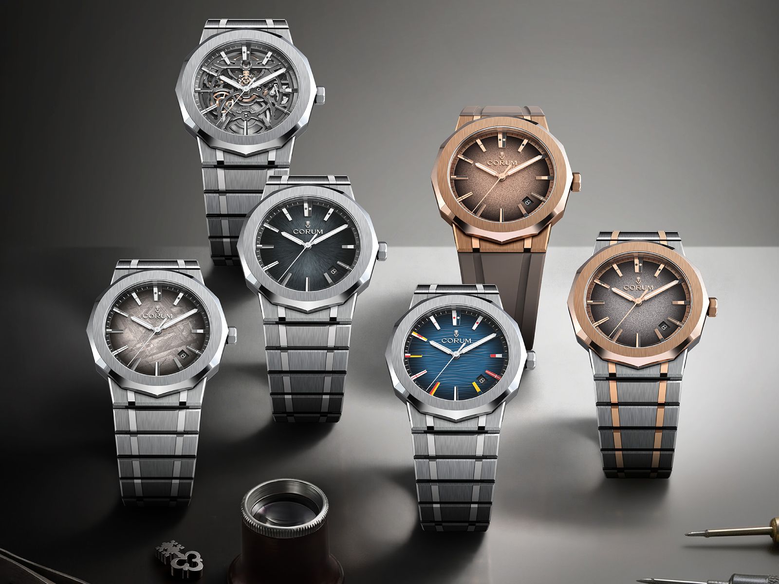 Corum Admiral: thiết kế lại hoàn toàn với vỏ mới, mặt số mới, dây đeo mới và bộ máy mới