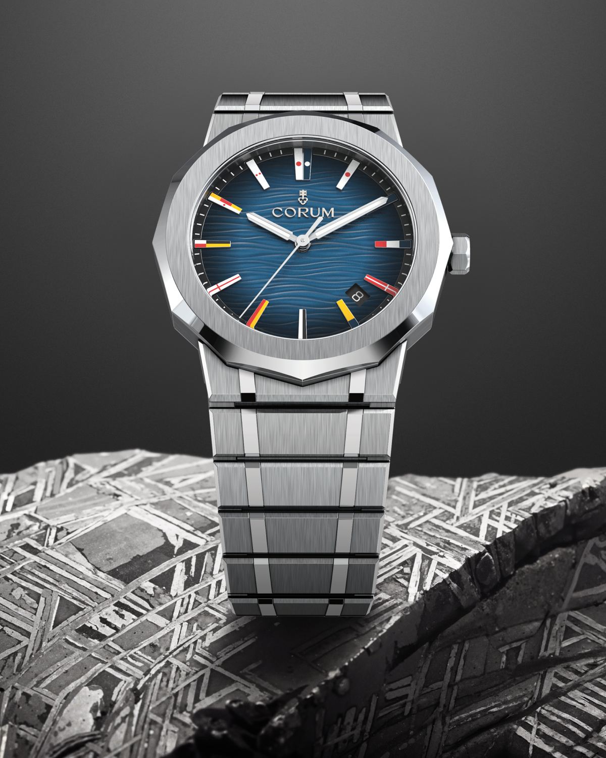 Corum Admiral: thiết kế lại hoàn toàn với vỏ mới, mặt số mới, dây đeo mới và bộ máy mới