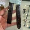 Dây đồng hồ Omega da cá sấu đen