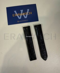 Dây đồng hồ Omega da cá sấu đen
