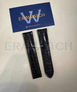 Dây đồng hồ Omega da cá sấu đen