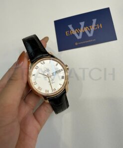 Dây đồng hồ Omega da cá sấu đen