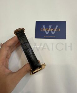 Dây đồng hồ Omega da cá sấu đen