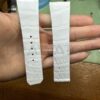 Dây đồng hồ Omega da cá sấu màu trắng