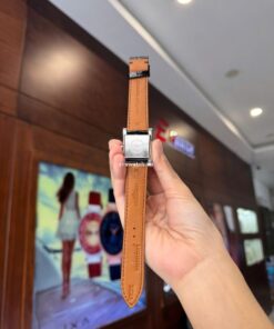 Dây đồng hồ Longines da cá sấu màu đen