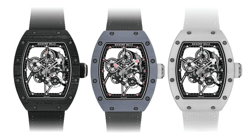 Đồng hồ Richard Mille RM 55-01 lên dây cót thủ công với bộ máy siêu nhẹ RMUL4 mới.