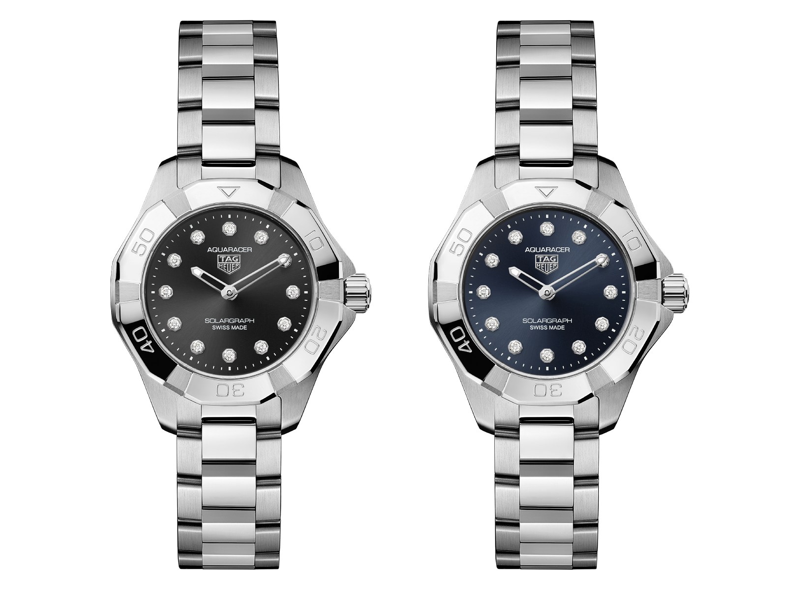 TAG Heuer mở rộng dòng Aquaracer Solargraph với các mẫu mới 40 mm và 28 mm cho năm 2026.