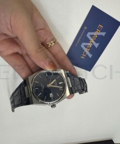 Dây đồng hồ Tissot 1853 PRX Powermatic 80 da cá sấu màu đen