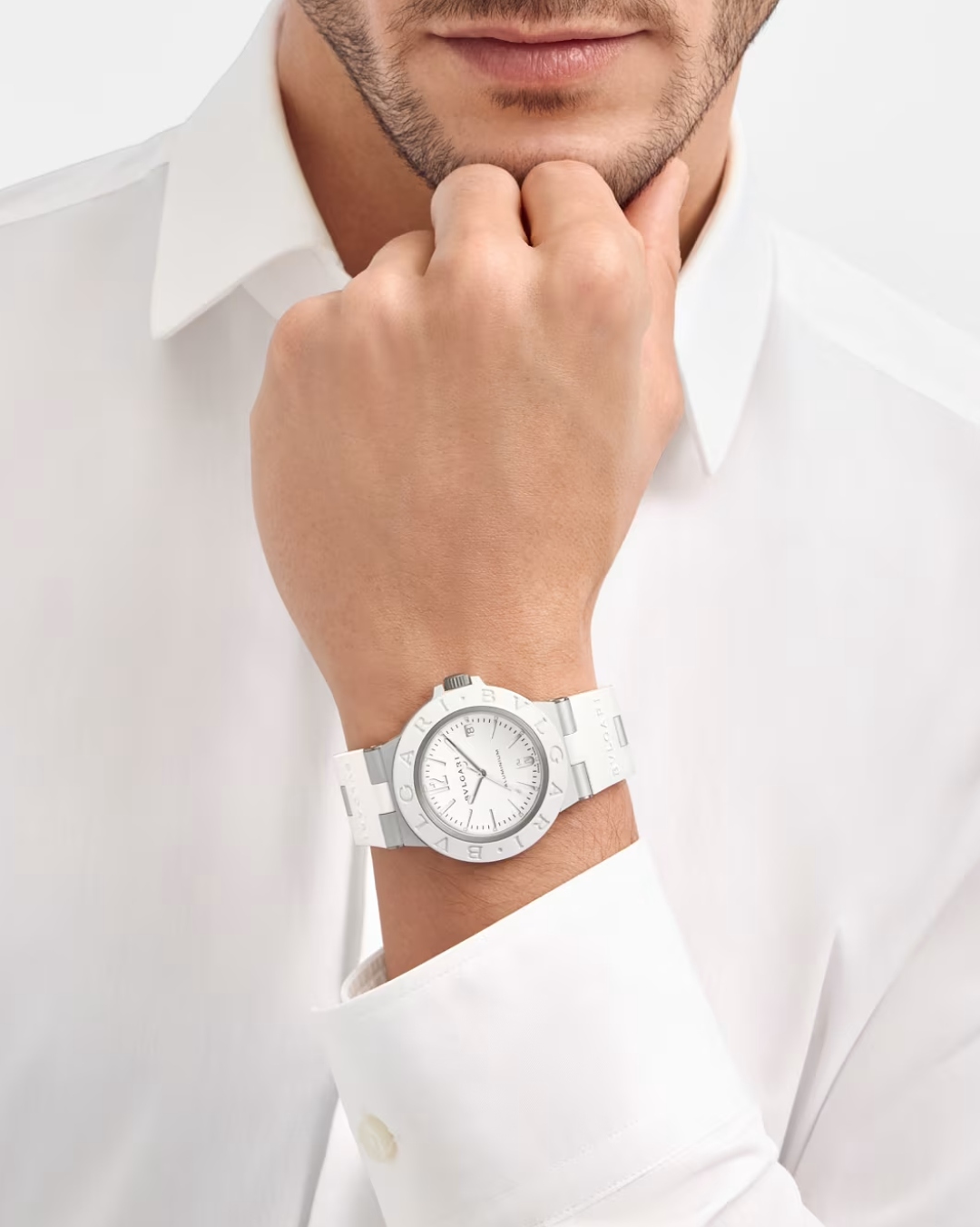 Bulgari mở rộng bộ sưu tập Aluminium với hai phiên bản mới cho mùa hè 5 Bulgari 2026 Bvlgari Bvlgari Aluminium White 104335 011