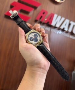 Dây đồng hồ Ferragamo da cá sấu màu đen 11 Dây đồng hồ Ferragamo da cá sấu màu đen