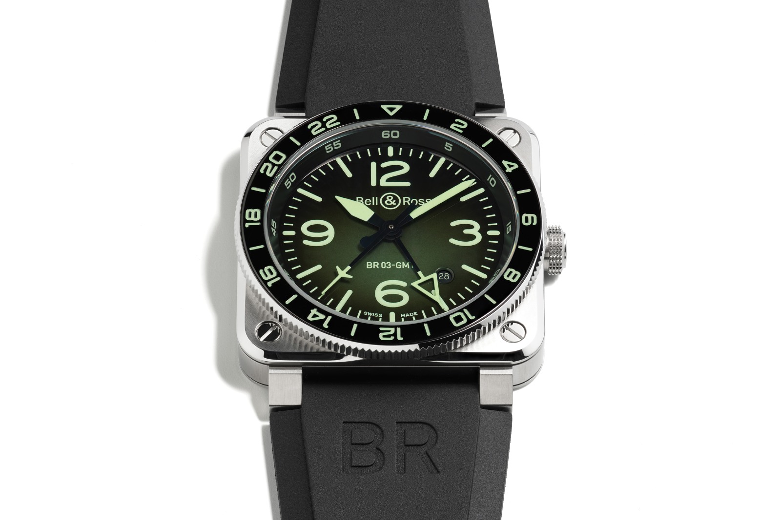 Bell & Ross BR-03 GMT Green Lum lấy cảm hứng từ Cực quang phương Bắc