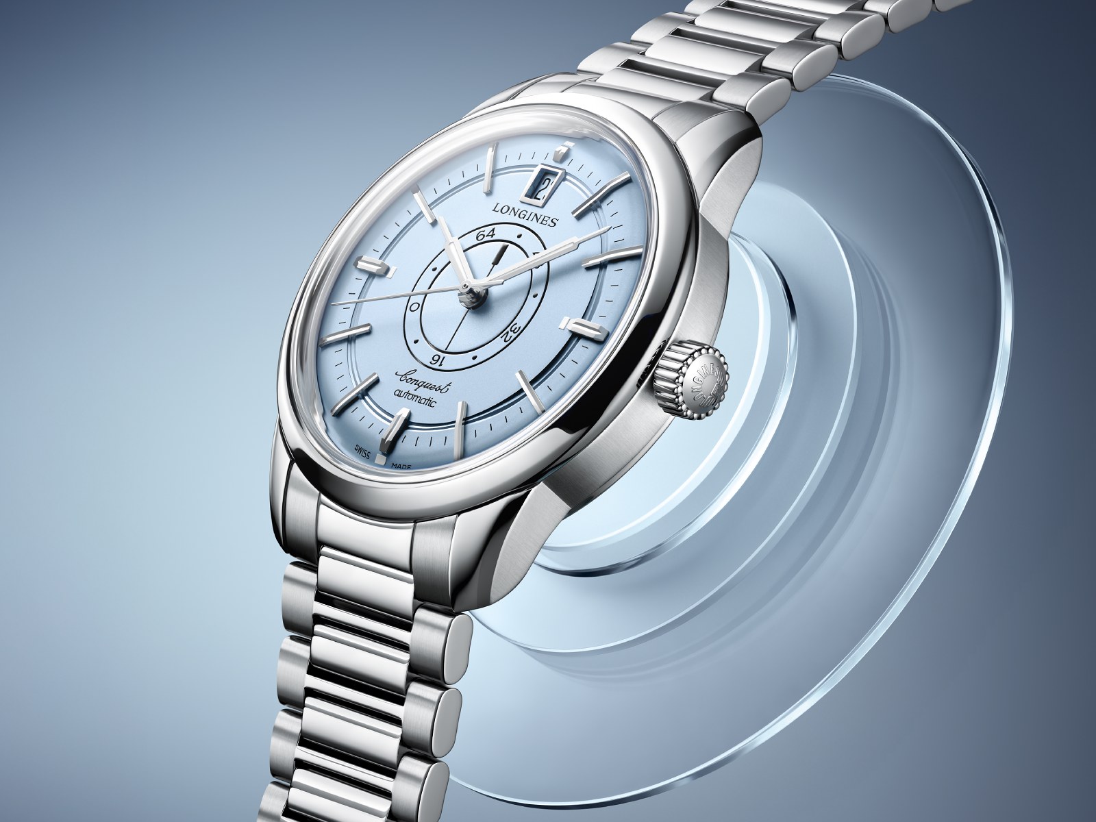 Longines ra mắt mẫu Conquest Heritage Central Power Reserve màu xanh nhạt mới 2 Longines ra mắt mẫu Conquest Heritage Central Power Reserve màu xanh nhạt mới