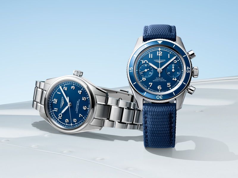 Longines Spirit Pilot và Spirit Pilot Flyback ra mắt các phiên bản xanh lam mới