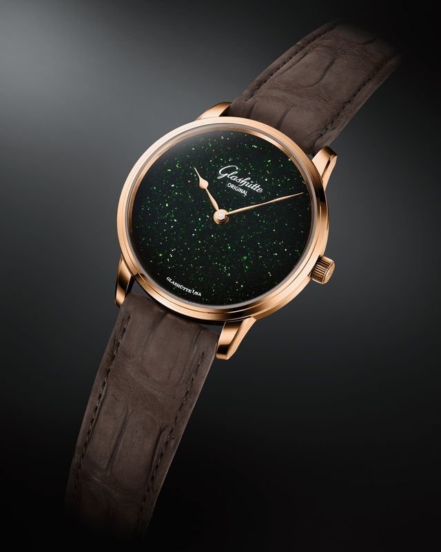 Glashütte Original Senator Aventurine: Hai phiên bản xanh lá Art Nouveau và xanh dương Art Déco 4 Glashütte Original Senator Aventurine: Hai phiên bản xanh lá Art Nouveau và xanh dương Art Déco