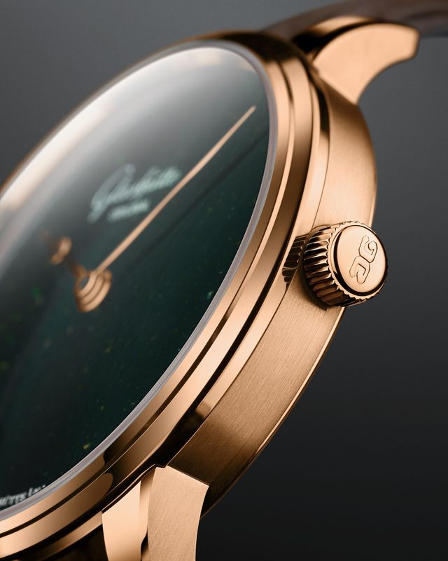 Glashütte Original Senator Aventurine: Hai phiên bản xanh lá Art Nouveau và xanh dương Art Déco 7 Glashütte Original Senator Aventurine: Hai phiên bản xanh lá Art Nouveau và xanh dương Art Déco