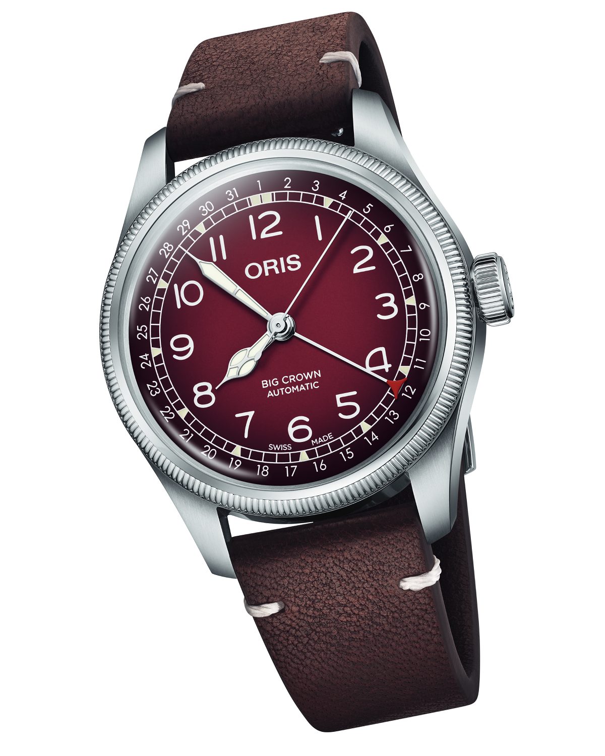 Oris x Cervo Volante khoác lên Big Crown Pointer Date sắc burgundy đậm chất mùa thu