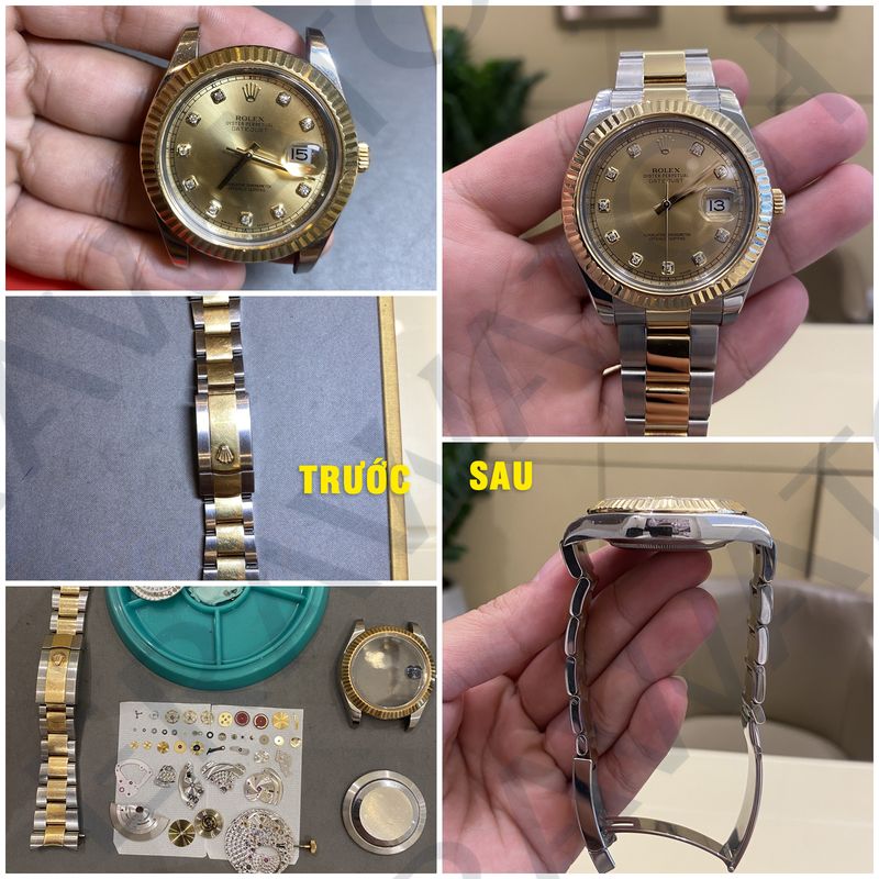 lau dầu đồng hồ rolex